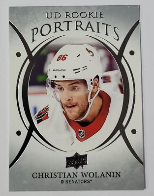 2018 - 2019 CHRISTIAN WOLANIN UPPER DECK UD PORTRAITS ROOKIE CARD NHL P-59 RC - Image 1 of 4