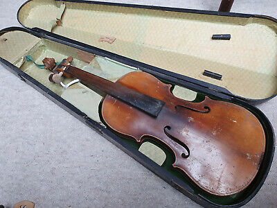 Old Nicely Flamed 4/4 Violin  Violon!  Antonio Lavezzari 1916  Needs Repair • 321.85$