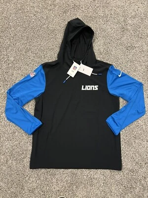 Detroit Lions Nike 2024/25 Sideline Pre-Game Player 1/2-Zip Hoodie Jacket - Image 1 of 4