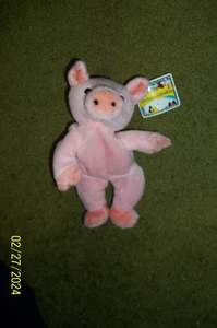 A & A Aurora Plüsch Samt Sammlerstücke Sitzsack Schwein - Schweinekotelett Neu mit Etikett - Bild 1 von 2