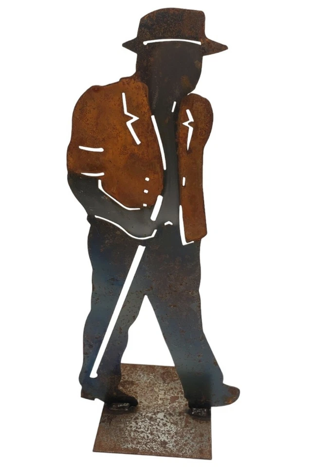 Estatua de metal de pastor vintage de 13" Foto 1 de 4