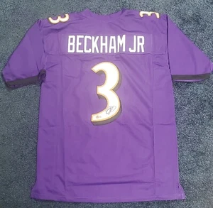 Odell Beckham Jr OBJ Signed Baltimore Ravens Custom Jersey Beckett Authenticity - Picture 1 of 4