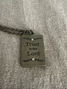 J CREW Christianity TRUST IN THE LORD Charm Necklace new BID 4 CHARITY ❤️289 - Picture 1 of 6