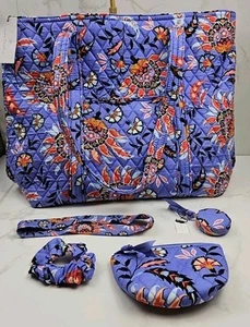 Vera Bradley Mural Garden Tote w/Pouch, Scrunchie, Tape Measure & Headband NWT - Picture 1 of 24