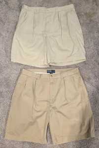Lote de 2 Pantalones Cortos Polo Ralph Lauren Para Hombre Talla 38 Caqui Sarga Beige Chino Informal - Imagen 1 de 8