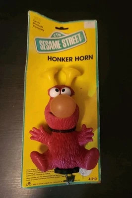 NUEVO Raro 1985 Vintage Sesame Street Honker bocina bicicleta o coche tablero bocina Foto 1 de 4