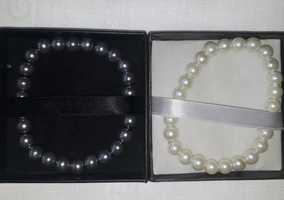 Modeschmuck 2 x Damen Perlen Armband - NEU  in OVP - Bild 1 von 4