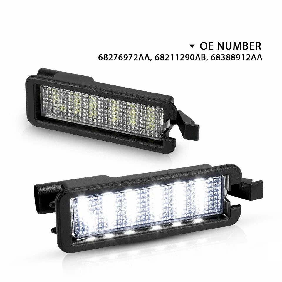 Lámparas LED de luz de matrícula para Chrysler 300 Pacifica 2015-2023 [BLANCO BRILLANTE] Foto 1 de 4