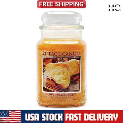 Vela Village Pan con mantequilla caliente Tarro de boticario de vidrio grande Vela perfumada Foto 1 de 4