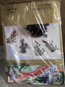 Manteles individuales Something Special contados punto de cruz 4 flores de primavera 50566 bolsa abierta - Imagen 1 de 4