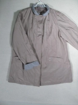 White Stag Womens Jacket Coat 2X (18W-20W) Zipper Close Pockets Beige Mid Length - Image 1 of 4