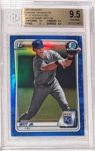 2020 Bobby Witt Jr Bowman rifrattore blu cromato - BGS 9,5 gemma come nuovo #21/150 - Foto 1 di 2