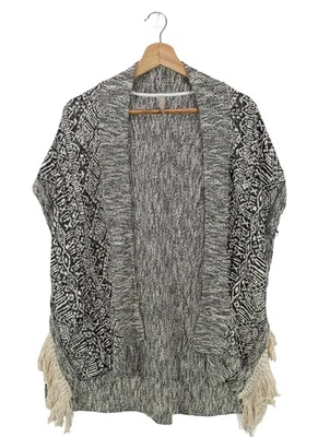 PLEASE Poncho Donna Maglione Taglia IT 44 grigio chiaro stile casual - Immagine 1 di 4