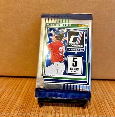 2025 Donruss Baseball 5 Card Pack-Factory Sealed- Yellow Flood - Image 1 of 2