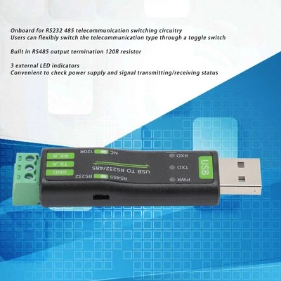 New USB To For RS232 485 Converter Professional USB To Serial For RS232 485 Adap - Image 1 of 4