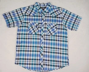 Country Casuals Herren Kurzarmhemd 2XL Perlen Druckknopf kariert - Bild 1 von 7