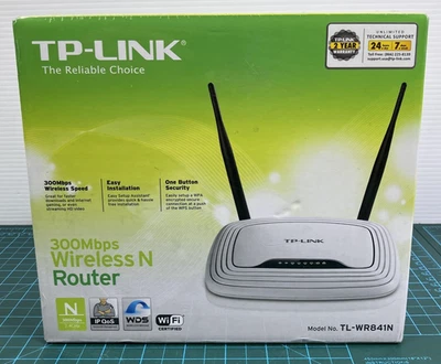 TP-Link TL-WR841N Wireless N Router 300Mbps Wi-Fi WDS IP QoS New Sealed Box - Image 1 of 4