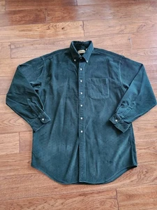 Camisa L.L Bean Vintage Pana Verde Para Hombre Talla L Alta Verde Gruesa - Imagen 1 de 7