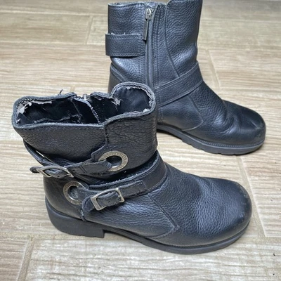 Botines Harley-Davidson para mujer de cuero negro - talla 8,5 EE. UU. / 6,5 UK  Foto 1 de 4