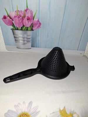 Tupperware Spitz- Sieb NEUHEIT Abseihsieb Abtropfsieb Schwarz Neu - Bild 1 von 4