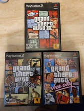 Grand Theft Auto 3 + San Andreas + Vice City Ps2 Black Label Tested Working