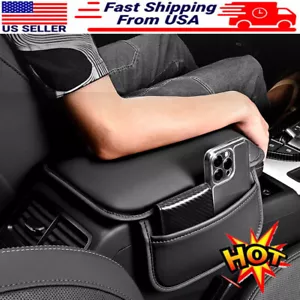 Cojín protector reposabrazos de asiento de cuero almohadilla de almacenamiento para accesorios interiores de coche - Imagen 1 de 13