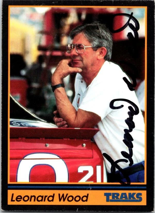 Leonard Wood autographed Trading Card (Auto Racing, NASCAR, SC) 1991 Traks #62 - Image 1 of 1