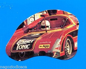 SUPER CAR - 1977 Panini - Figure - Sticker No. 103 - SHAPED FIGURE - Rec