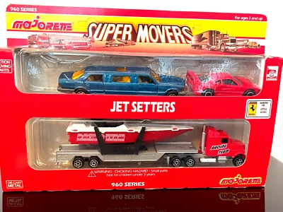 1/64 MAJORETTE Super Movers JET SETTERS Set  Ferrari , Limousine Mercedes 1/60 - Image 1 of 3
