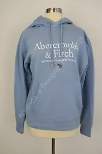 Abercrombie & Fitch Men's Hooded Sweatshirt Hoodie Blue Small NWT - Picture 1 of 3