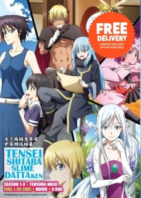 DVD Anime That Time I Got Reincarnated As A Slime Season 1-3 + Tensura + MV+8OVA - Image 1 of 4