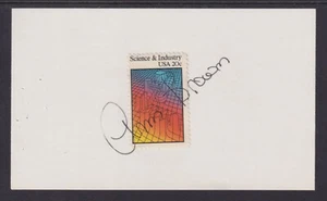 Pam Brown (1948-, Australian Poet, signed Science & Industry stamp on 3"x5" card - Picture 1 of 1