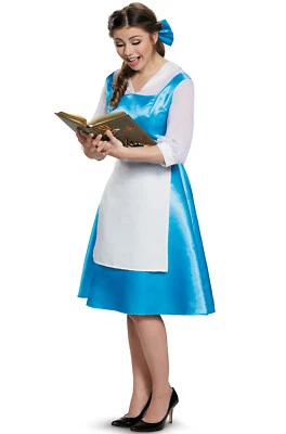 Nuevo Disney La Bella y la Bestia Bella Azul Vestido Preadolescente/Adulto Disfraz Foto 1 de 2