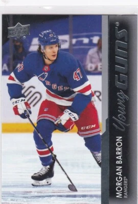 2021-22 Upper Deck #215 Morgan Barron Young Guns Rookie (RC) New York Rangers - Image 1 of 2