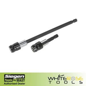 Siegen Bit Holder Set  2pc Quick Change Chuck 1/4" Hex Drive 60 & 150mm - Picture 1 of 4