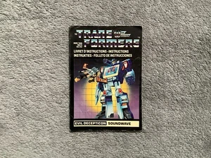 Notice Transformers G1 Evil Decepticon Soundwave - Imagen 1 de 2