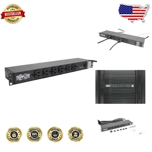 15A 14-Outlet Rackmount Surge Protector with 15-ft Cord for IT Professionals - Picture 1 of 9