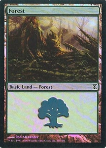 MTG - Time Spiral - Forest #298 - Foil - Various conditions - Picture 1 of 1