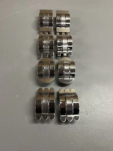 8 Polished Stainless Steel Or Chrome Napkin Rings - Picture 1 of 8