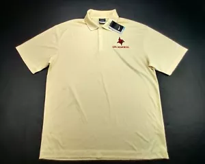 Nike Golf Dry-Fit Men's XL Beige "GDL Memorial" Short Sleeve Golf Polo Shirt - Picture 1 of 9