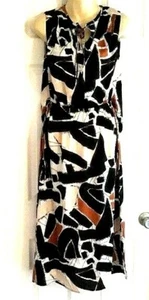 Kenneth Cole Womens Dress Size XS Shirt Tail Midi Abstract Print Lightweight Tie - Picture 1 of 8