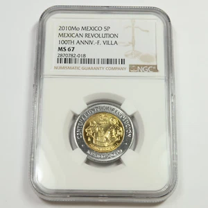 2008 NGC MS66 - MEXICO - 5 Peso Coin #50875A - Picture 1 of 2