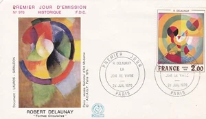 FRANCE 1976 FDC R DELAUNAY YT 1869 - Picture 1 of 1