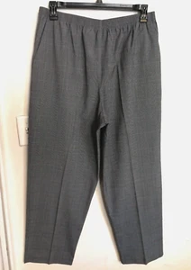Alfred Dunner Womens Pants 18 Plus Gray Plaid Stretch Dress Pockets Pull On - Picture 1 of 3