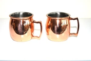Geschenkset 4 Mini Kupfer Moscow Mule Becher Form Schnapsgläser Neu im Karton - Bild 1 von 4