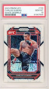 2023 Panini UFC Prizm CARLOS ULBERG White Sparkle RC Rookie SSP PSA 10
