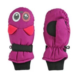 Aquarius Girls Purple Kitty Cat Snow & Ski Mittens Fleece & Thinsulate Lining - Picture 1 of 1