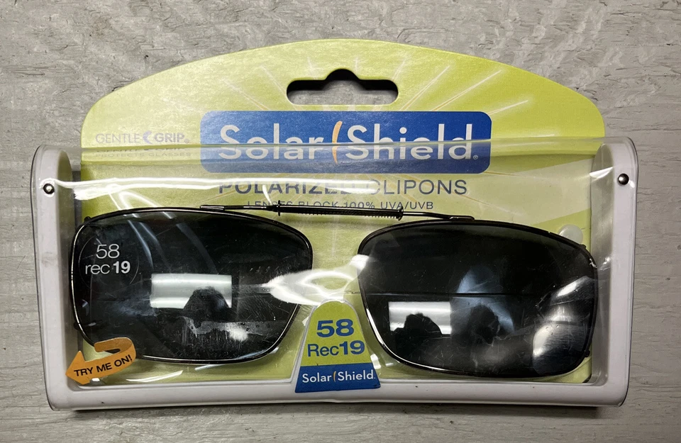 Gafas de sol polarizadas con clip con protector solar 58 Rec 19, bloques 100 % UVA/UVB Foto 1 de 1