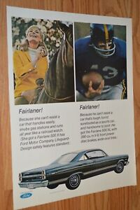 ★1967 FORD FAIRLANE 500 XL ORIGINAL LARGE VINTAGE ADVERTISEMENT PRINT AD 67