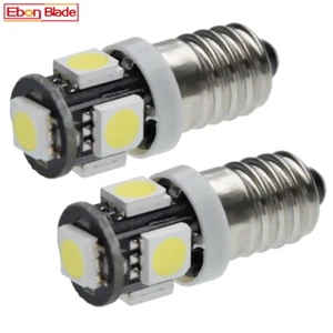 2x 3V DC E10 Screw LED BULB 5 SMD For Flashlight Torch Light Lamp 2D Cell 3 Volt - Picture 1 of 7
